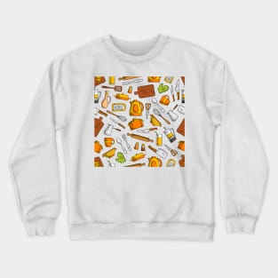 Cute Chef Kitchen Essentials Pattern Crewneck Sweatshirt